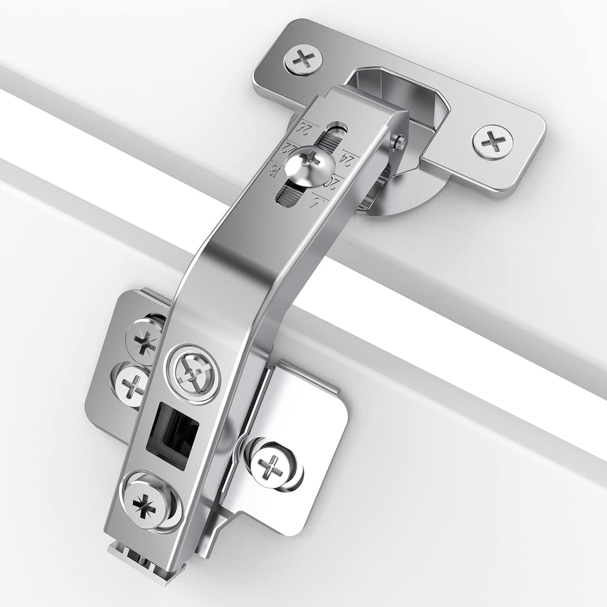 Chibery 135° Lazy Susan Corner Hinge, Adjustable Three-Dimensional Hinge Base,3D Adjustment Full Overlay Concealed for Kitchen Cabinet Replacement Hardware, Cupboard Folded, Folden Door