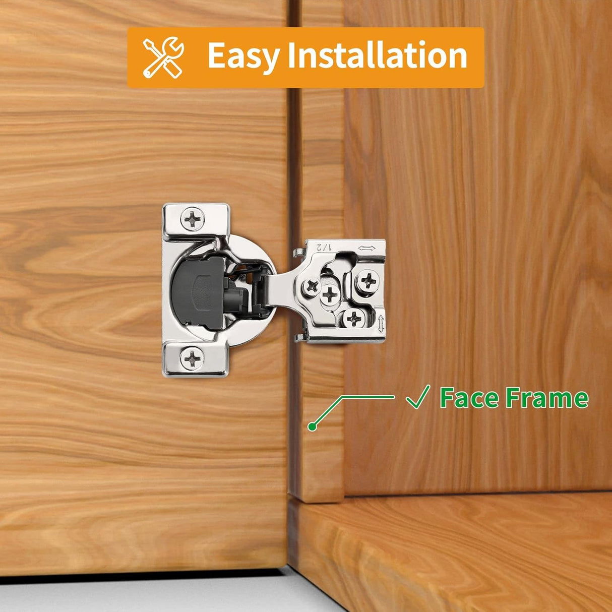 105° Open Angle 3D Soft Close Concealed Hinge for Face Frame Door