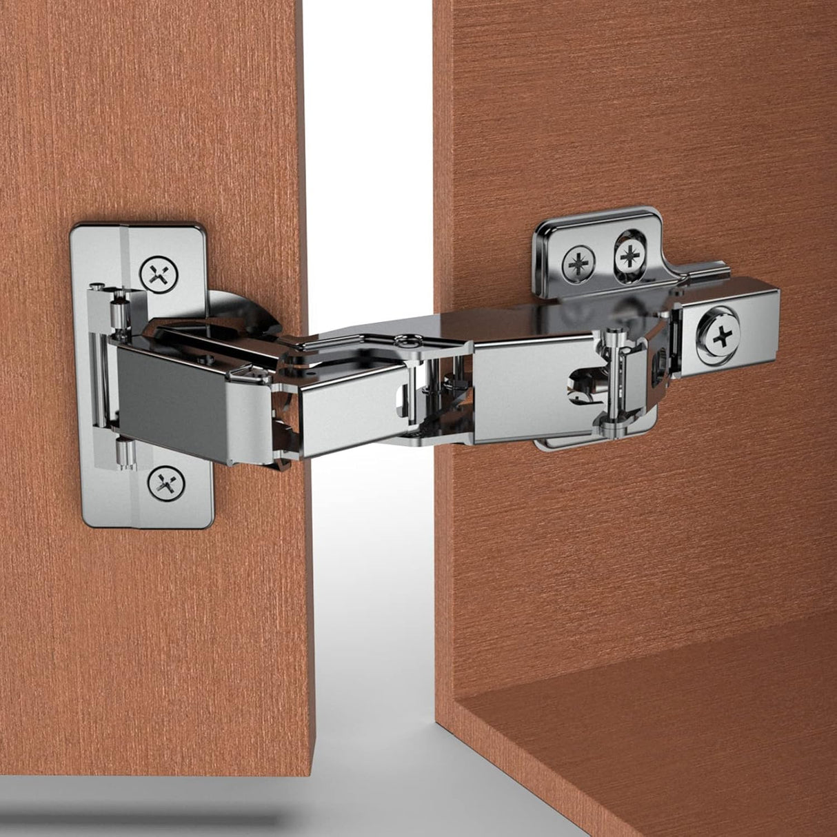 Chibery 165° Frameless Lazy Susan Hinge, Clip ON Plate for Easy Installation, Soft Close Multi-Pivot Concealed Hardware for Corner Kitchen Cabinet, Cupboard Folded, Folden Door, Closets