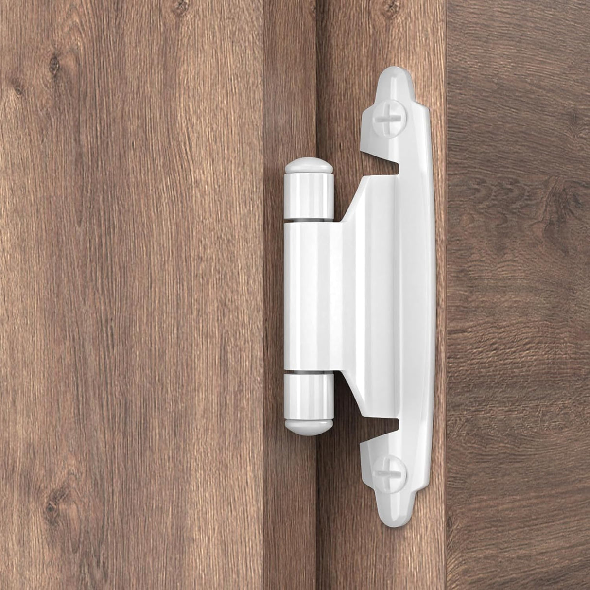 Chibery White 3/8 Inch Inset Cabinet Hinges Self Closing Flush Face Mount Hinges with Door Bumper, Variable Decorative Hardware for Bathroom, Furniture, Kitchen Cabinet Doors