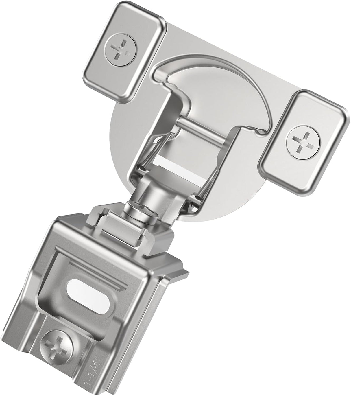 Chibery Non-Slow Close Regular Hinges, Concealed Cabinet Hinges for Face Frame Door, Self Closing Hidden, 105° Opening, Easy-on Dowels & Self-Tapping Wooden Screws