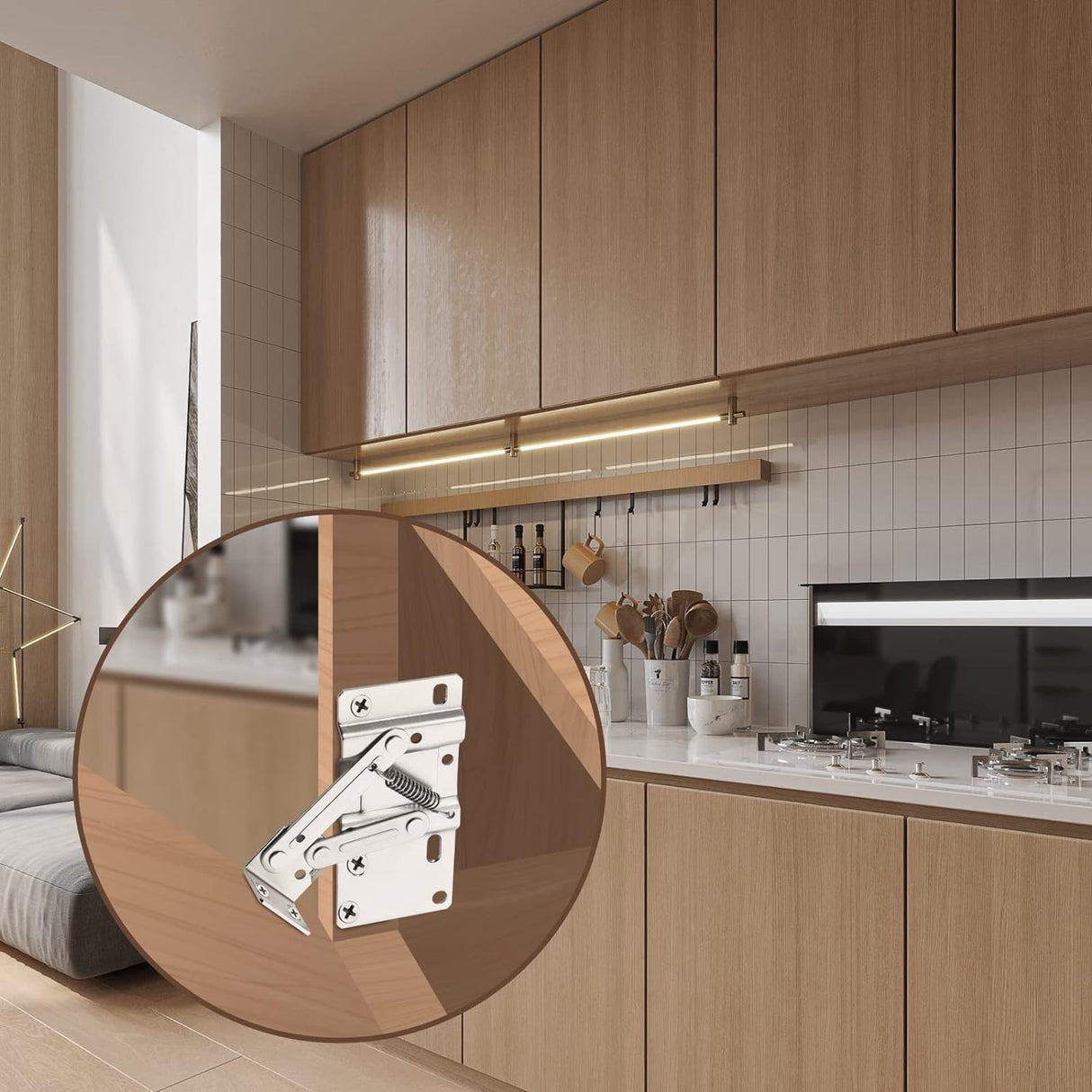 Chibery Nickel Plated Steel Tip Out Tray Hinges, Scissor Hinges for Kitchen Sink or Bathroom Cabinet Organizer, Sink Front Drawer, Compatible Both Face Frame & Frameless