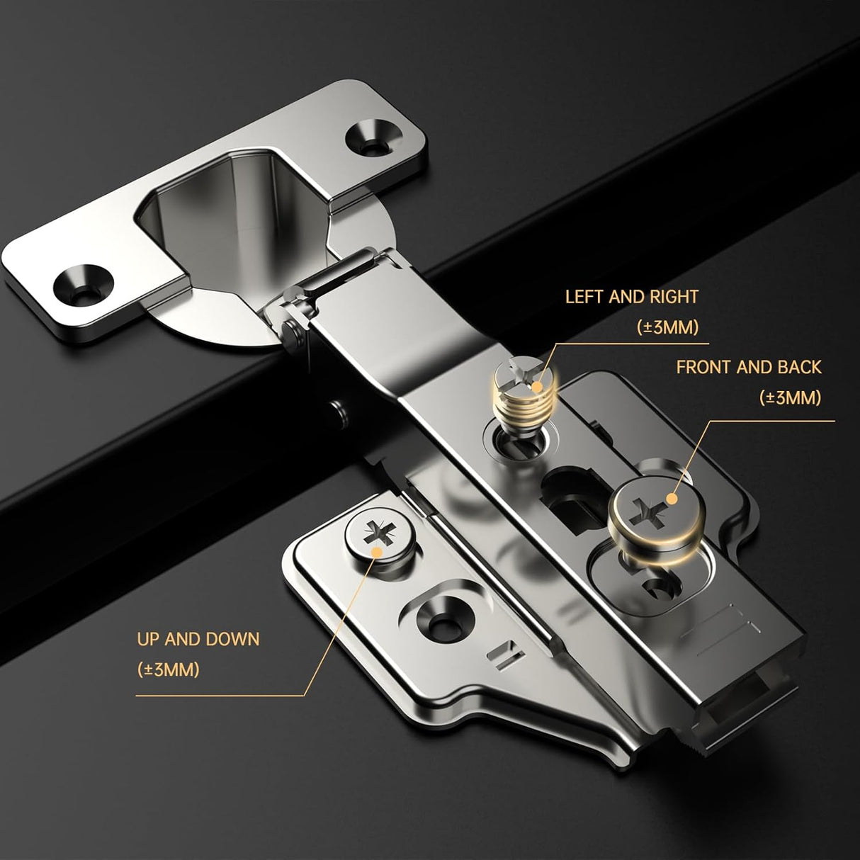 95° 45mm Euro Concealed Frameless Soft Close Cabinet Hinge