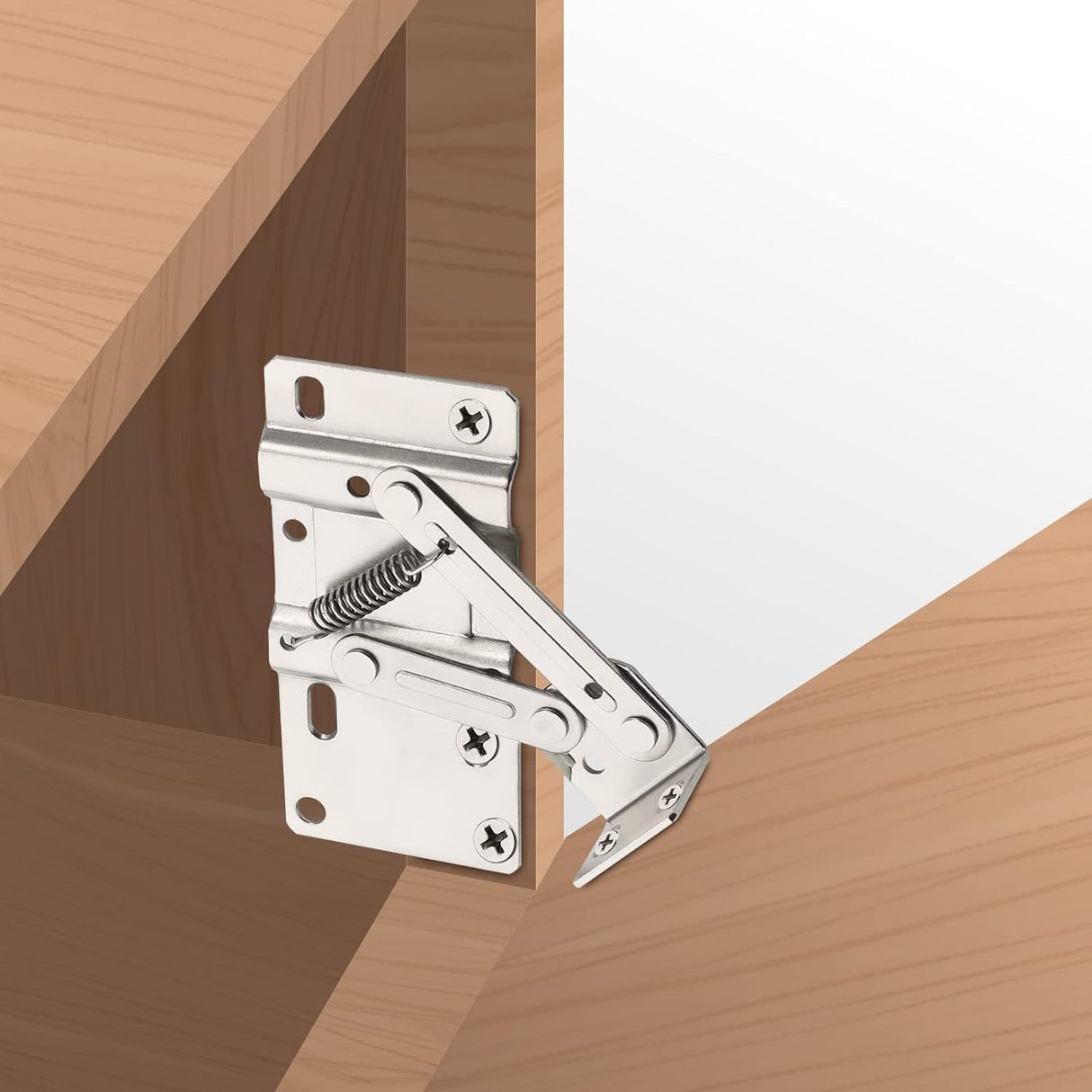 Chibery Nickel Plated Steel Tip Out Tray Hinges, Scissor Hinges for Kitchen Sink or Bathroom Cabinet Organizer, Sink Front Drawer, Compatible Both Face Frame & Frameless