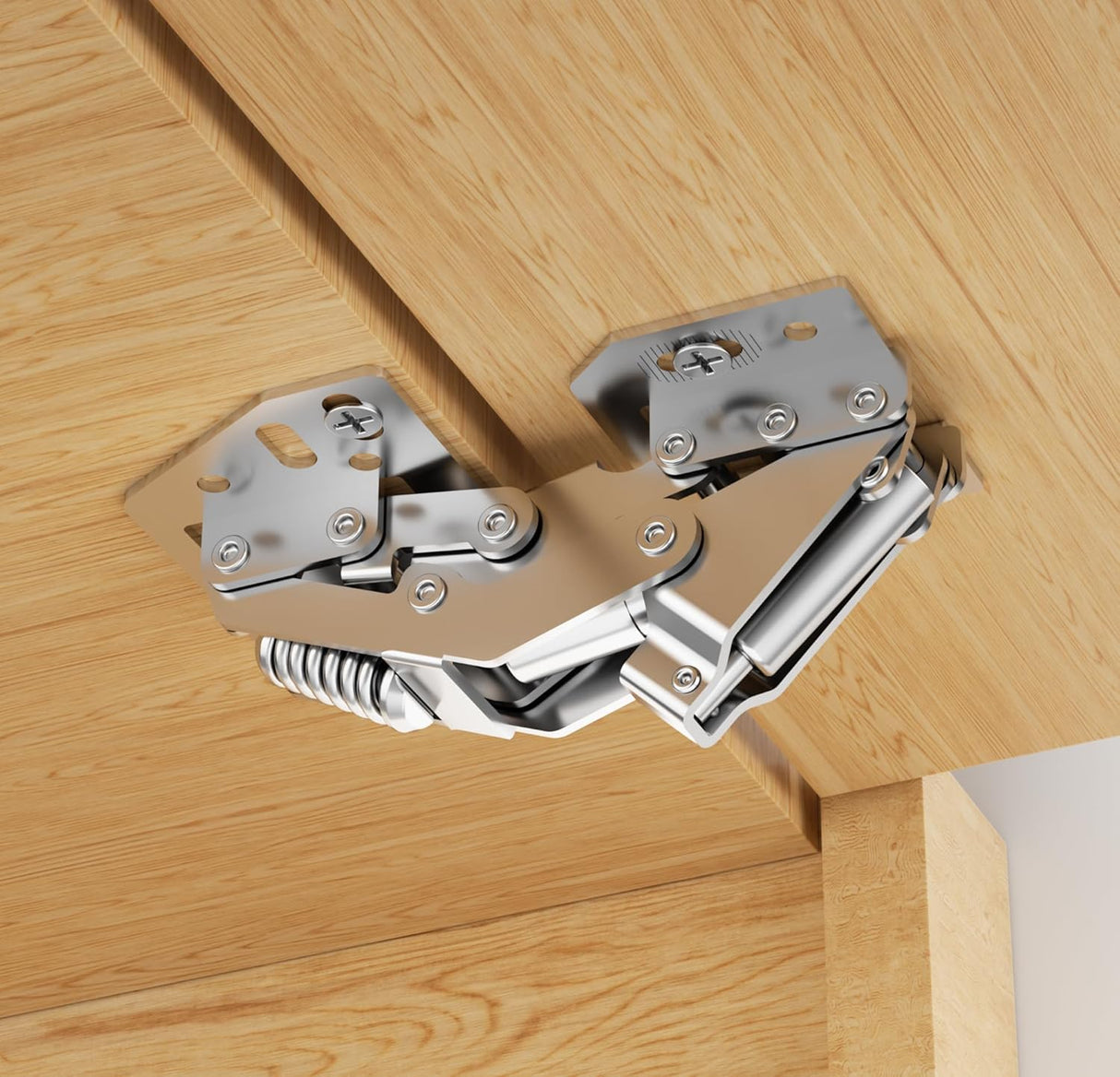 Chibery 90° RV Cabinet Hinges, Heavy Duty Surface Mount Soft Close Accessories, Face Frame & Frameless, Self Closing, No Pre-Drilled Cup Hole for Cabinets, Camper Van, Trailer, Vehicle-Mounted