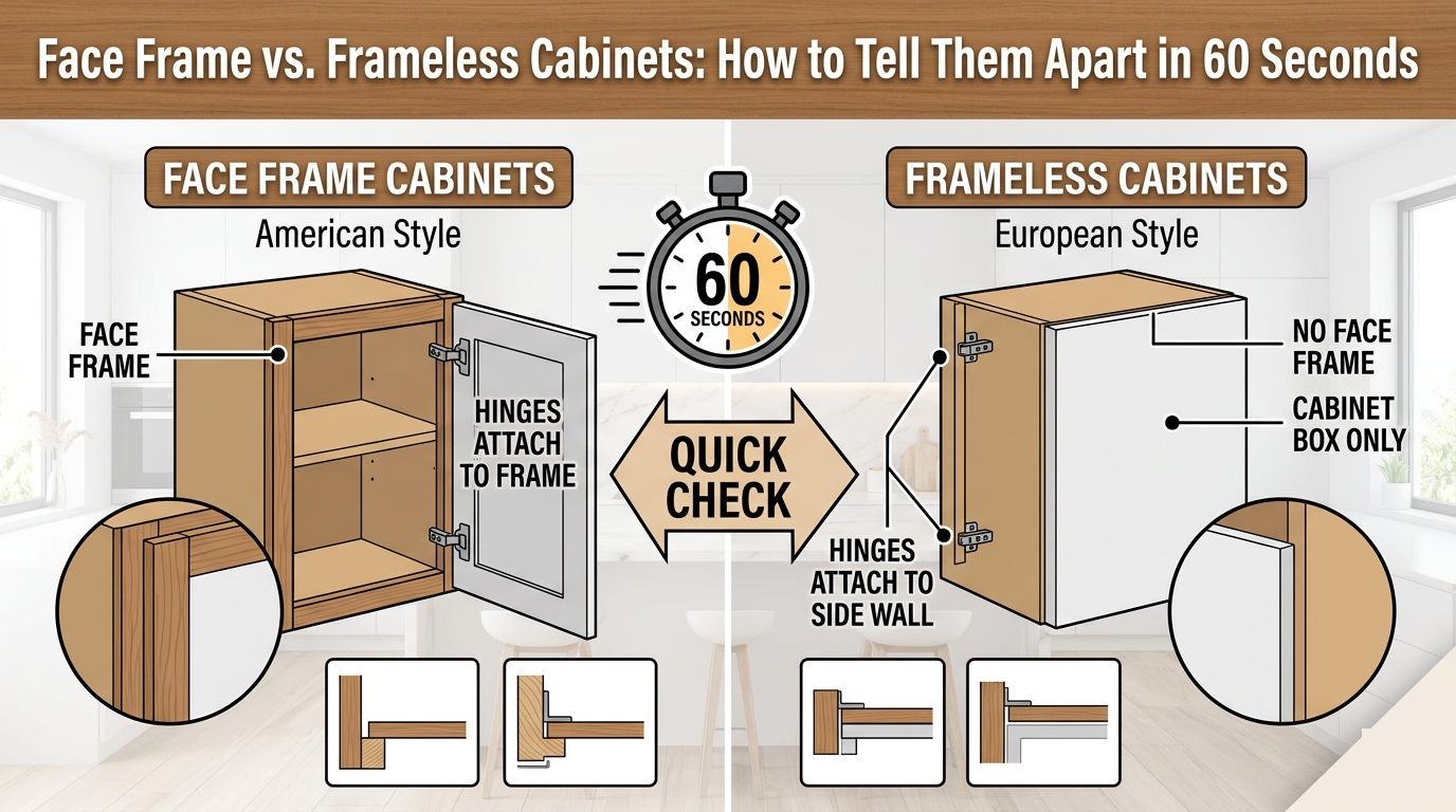 Face Frame vs. Frameless Cabinets: