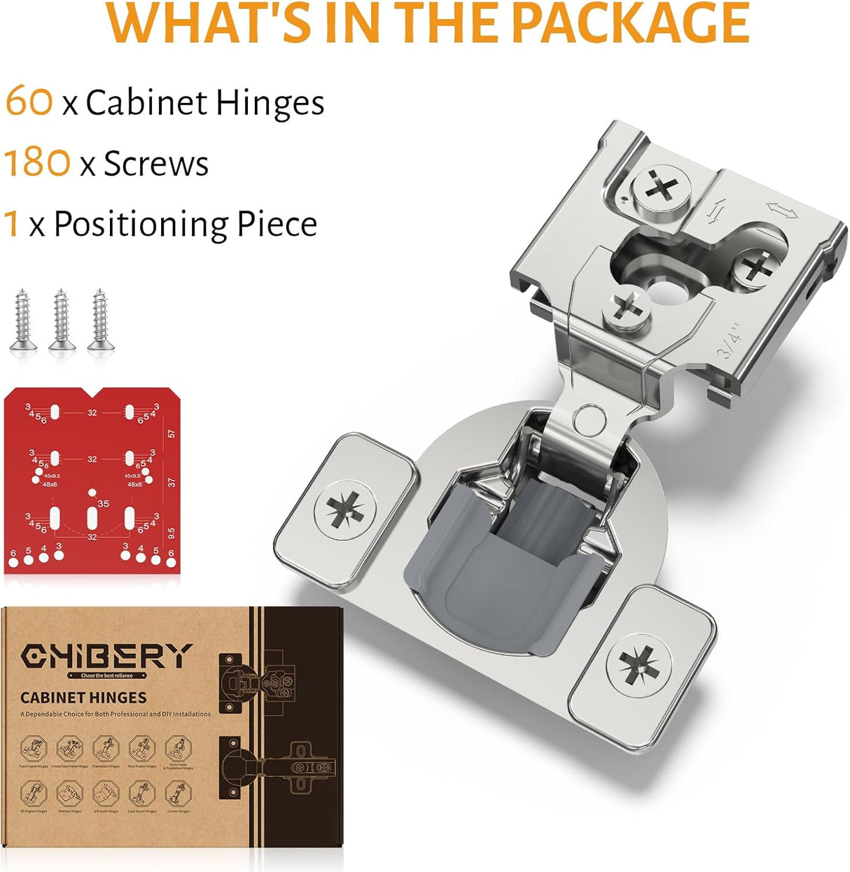 Chibery 3D Soft Close Concealed Hinge for Face Frame Door, Self Closing 105° Smooth Slow Close Quite Hinges, Hidden Stainless Steel Hinge for Kitchen Cabinet Door, Satin Nickel