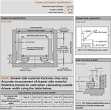 Chibery Undermount Soft Close Drawer Slides, Full Extension 3D Locking Device, Rear Mount Brackets, Concealed Bottom Mount Rails for face Frame Cabinet, 100 LB
