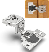 Chibery 4D Soft Close Concealed Hinges for Face Frame Door, Adjustable Closing Speed, Smooth Slow Self Close Hinges, Satin Nickel, 105° Open Angle Stainless Steel Cabinet Hinges