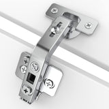 Chibery 135° Lazy Susan Corner Hinge, Adjustable Three-Dimensional Hinge Base,3D Adjustment Full Overlay Concealed for Kitchen Cabinet Replacement Hardware, Cupboard Folded, Folden Door