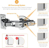 Chibery  165°  Lazy Susan Hinge, Face Frame, CLIP ON Plate for Easy Installation, Soft Close Multi-pivot Concealed hardware for Corner Kitchen Cabinet, Cupboard Folded, Folden Door, Closets