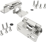 Chibery Satin Nickel 1/2 inch Overlay Semi Partial Wrap Around Cabinet Hinges, Self Closing Face Frame Variable Decorative Replacement, Kitchen Hardware, with Screw & Quiet Bumper