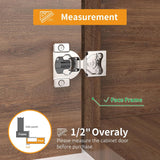 Chibery 4D Satin Nickel Concealed Hinges for Face Frame Door, Soft Close On/Off Switch, Self Closing, 105° Open Angle Concealed Stainless Steel Hinges for Framed Cabinet