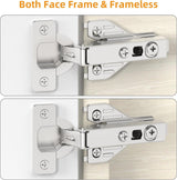 3D Self Soft Closing Hidden 105° Open Angle Small Door Gap Hinges for Face Frame Door