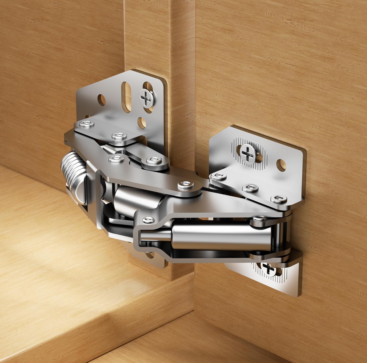 Chibery 90° RV Soft Close Surface Mount Cabinet Hinges, No Pre-Drilled