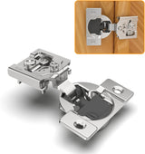 Chibery 4D Soft Close Concealed Hinges for Face Frame Door, Adjustable Closing Speed, Smooth Slow Self Close Hinges, Satin Nickel, 105° Open Angle Stainless Steel Cabinet Hinges