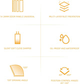 Chibery 1/8", 1/4", 3/8", 5/16" Overlay Soft Close Concealed Hinge for Face Frame Door ＆ Frameless Door, 3D Clip-on Plate, Self Closing Hidden Satin Nickel, 105° Angle