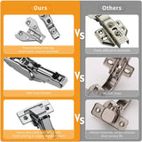 Chibery  165°  Lazy Susan Hinge, Face Frame, CLIP ON Plate for Easy Installation, Soft Close Multi-pivot Concealed hardware for Corner Kitchen Cabinet, Cupboard Folded, Folden Door, Closets