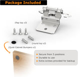 Chibery Brushed Nickel 3/8 Inch Inset Cabinet Hinges Self Closing Flush Face Mount Hinges with Door Bumper, Variable Decorative Hardware for Bathroom, Furniture, Kitchen Cabinet Doors