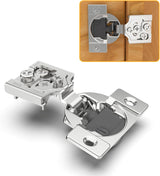 Chibery 4D Soft Close Concealed Hinges for Face Frame Door, Adjustable Closing Speed, Smooth Slow Self Close Hinges, Satin Nickel, 105° Open Angle Stainless Steel Cabinet Hinges