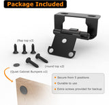 Chibery Matte Black 1/2 inch Overlay Semi Partial Wrap Around Cabinet Hinges, Self Closing Face Frame Variable Decorative Replacement, Kitchen Hardware, with Screw & Quiet Bumper