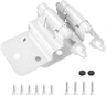 Chibery White 3/8 Inch Inset Cabinet Hinges Self Closing Flush Face Mount Hinges with Door Bumper, Variable Decorative Hardware for Bathroom, Furniture, Kitchen Cabinet Doors
