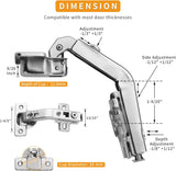 Chibery 135° Lazy Susan Hinge, Full Overlay Concealed for Corner Kitchen Cabinet Replacement Hardware, Cupboard Folded, Folden Door