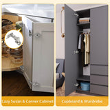 Chibery 170° Soft Close Cabinet Hinges, Slow Smooth Hidden Frameless Lazy Susan Hinge, Concealed Hardware Surface Mount, Lid Support Trap Door, Self Closing for Corner, Kitchen Cupboard