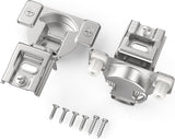 Chibery Non-Slow Close Regular Hinges, Concealed Cabinet Hinges for Face Frame Door, Self Closing Hidden, 105° Opening, Easy-on Dowels ＆ Self-Tapping Wooden Screws