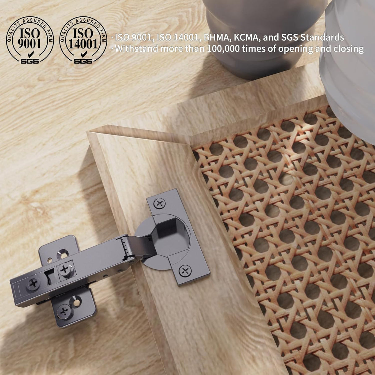 Black Titanium Plated Self Soft Closing 3D Adjustment Stop 85°＆105 ° Hinges for Cabinet Door