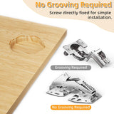 Chibery 90° RV Cabinet Hinges, Heavy Duty Surface Mount Soft Close Accessories, Face Frame & Frameless, Self Closing, No Pre-Drilled Cup Hole for Cabinets, Camper Van, Trailer, Vehicle-Mounted