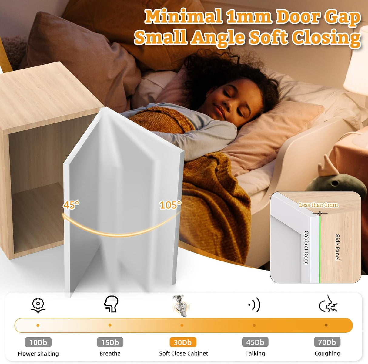 Chibery Full Overlay Cabinet Hinges, Face Frame & Frameless, 4D Adjustment, Soft Close 105°, Close Speed Control, Concealed Clip-On Plate, Smooth Slow Self Closing for Kitchen Corner, Cupboard