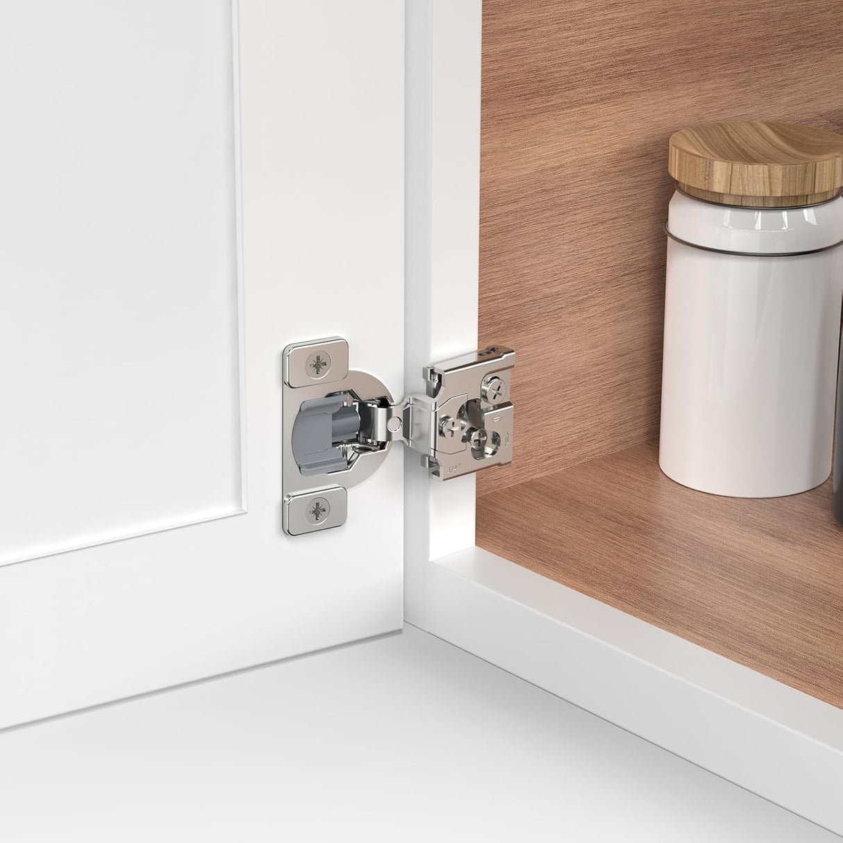 Chibery 3D Soft Close Concealed Hinge for Face Frame Door, Self Closing 105° Smooth Slow Close Quite Hinges, Hidden Stainless Steel Hinge for Kitchen Cabinet Door, Satin Nickel