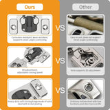 Chibery Small Overlay Satin Nickel 4D Concealed Hinges for Face Frame Door, Soft Close On/Off Switch, Self Closing, 105° Open Angle Concealed Stainless Steel Hinges for Framed Cabinet