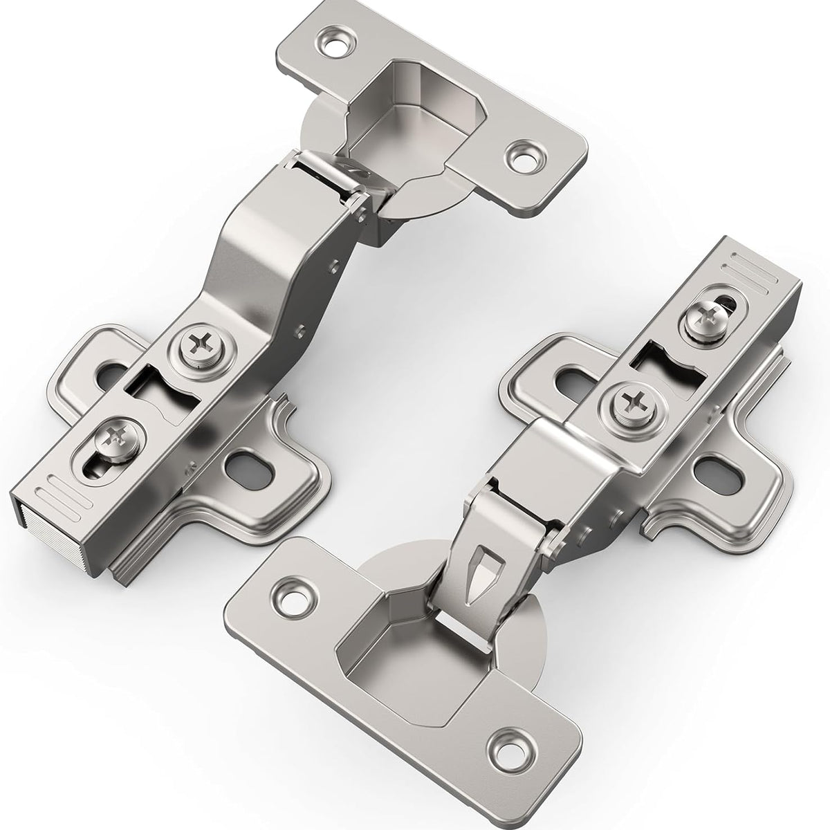 Satin Nickel 3D Adjustment Stop at Will 45-105° Self Closing Soft Clos ...