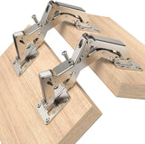 Chibery 170° Soft Close Cabinet Hinges, Slow Smooth Hidden Frameless Lazy Susan Hinge, Concealed Hardware Surface Mount, Lid Support Trap Door, Self Closing for Corner, Kitchen Cupboard