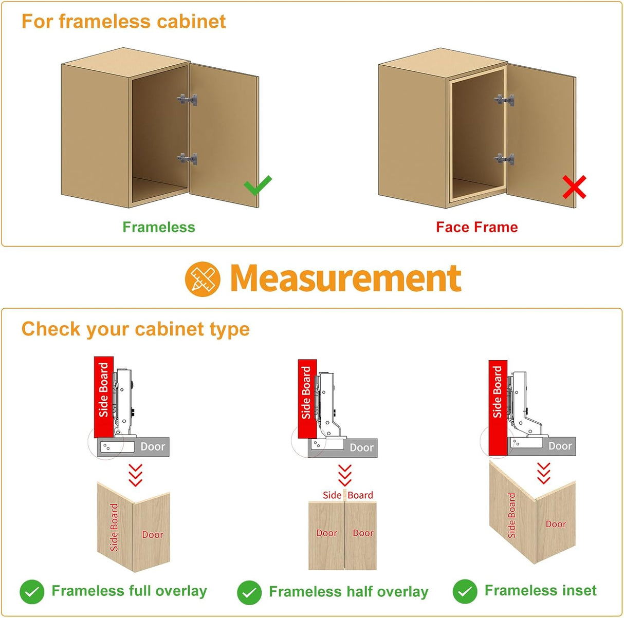 Black Titanium Plated Self Soft Closing 3D Adjustment Stop 85°＆105 ° Hinges for Cabinet Door