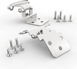 Chibery Brushed Nickel 3/8 Inch Inset Cabinet Hinges Self Closing Flush Face Mount Hinges with Door Bumper, Variable Decorative Hardware for Bathroom, Furniture, Kitchen Cabinet Doors
