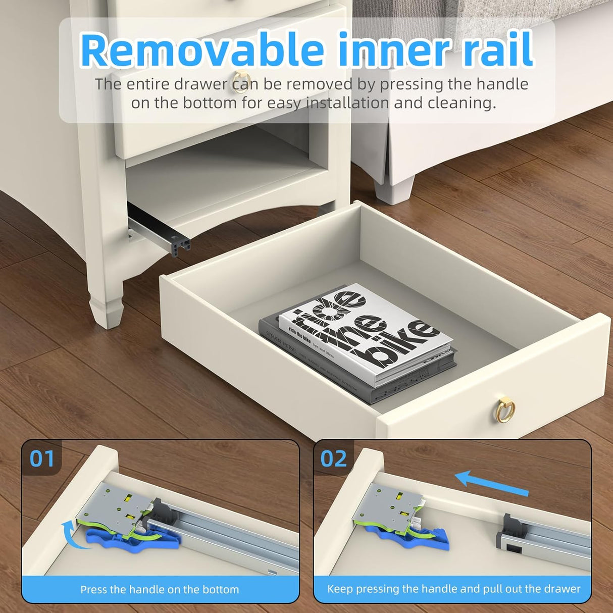 Removable inner rail installation