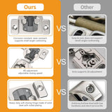 Chibery 4D Satin Nickel Concealed Hinges for Face Frame Door, Soft Close On/Off Switch, Self Closing, 105° Open Angle Concealed Stainless Steel Hinges for Framed Cabinet