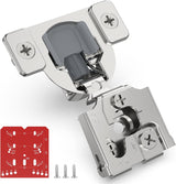 Chibery 3D Soft Close Concealed Hinge for Face Frame Door, Self Closing 105° Smooth Slow Close Quite Hinges, Hidden Stainless Steel Hinge for Kitchen Cabinet Door, Satin Nickel