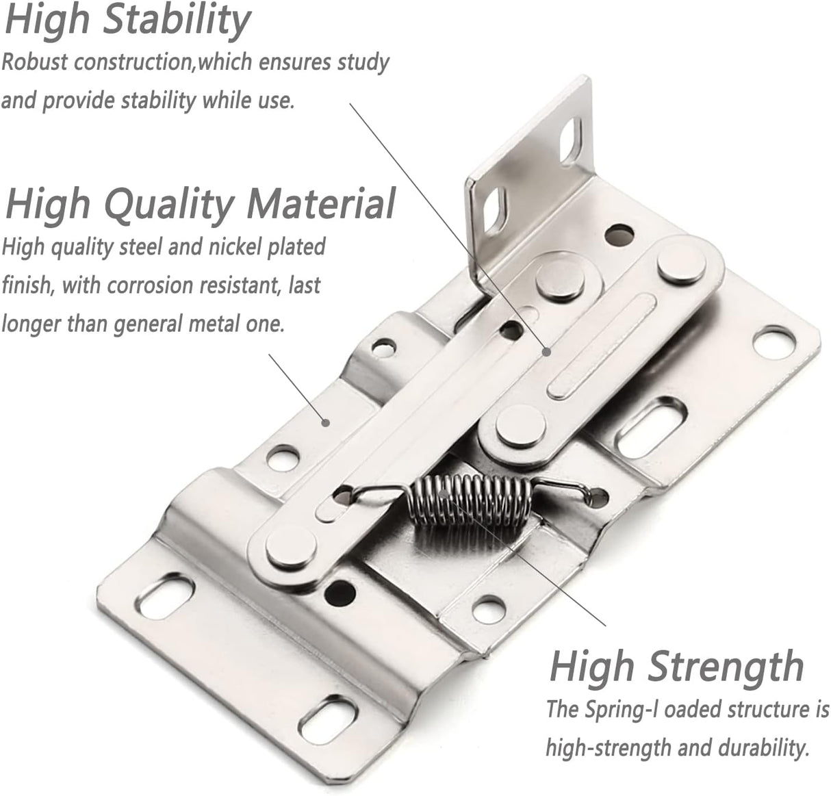 Chibery Nickel Plated Steel Tip Out Tray Hinges, Scissor Hinges for Kitchen Sink or Bathroom Cabinet Organizer, Sink Front Drawer, Compatible Both Face Frame ＆ Frameless