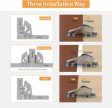 Chibery 90°  Soft Close Surface Mount Spring Hinges, Easy Installation No Pre-drilled, Noiseless Frameless Hidden Concealed Kitchen Cabinet Hinge for Cupboard Folded Replacement Hardware