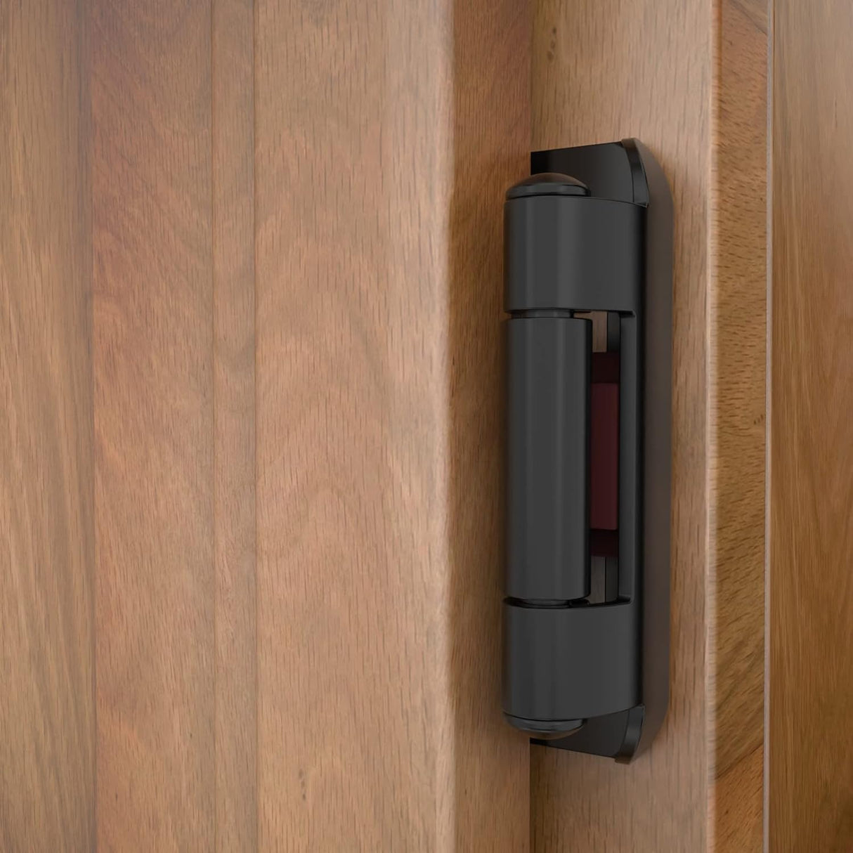 Chibery Matte Black 1/2 inch Overlay Semi Partial Wrap Around Cabinet Hinges, Self Closing Face Frame Variable Decorative Replacement, Kitchen Hardware, with Screw & Quiet Bumper