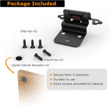 Chibery Matte Black 3/8 Inch Inset Cabinet Hinges, Self Closing Flush Face Mount Hinges with Door Bumper, Variable Decorative Hardware for Bathroom, Furniture, Kitchen Cabinet Doors