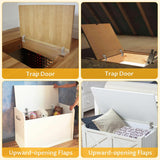 Chibery 170° Soft Close Cabinet Hinges, Slow Smooth Hidden Frameless Lazy Susan Hinge, Concealed Hardware Surface Mount, Lid Support Trap Door, Self Closing for Corner, Kitchen Cupboard