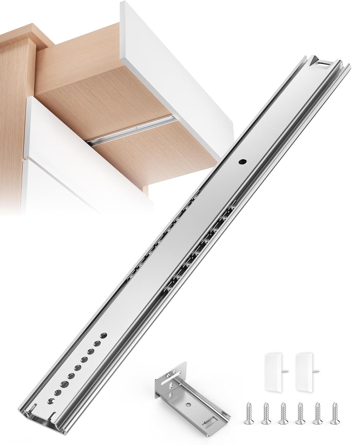 3/4 Extension Center Mount Heavy Duty Concealed Drawer Slides