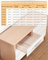 3/4 Extension Center Mount Heavy Duty Concealed Drawer Slides