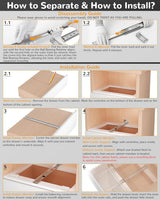 3/4 Extension Center Mount Heavy Duty Concealed Drawer Slides