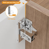 Chibery Overlay Soft Close Face Frame ＆ Frameless Hinges, Stainless Steel Quiet 3D Concealed for Kitchen Door, 105° Slow Smooth Hardware Replacement, Self Closing Hidden, Satin Nickel